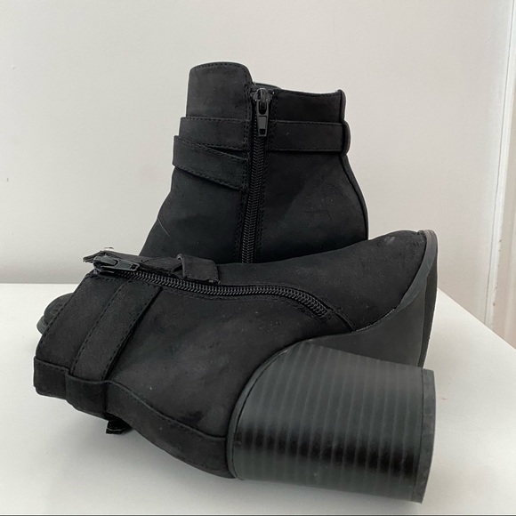 Black Suede Booties - Picture 4 of 7